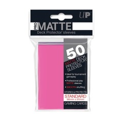 Ultra Pro -  Pro-Matte Bright Pink Standard Deck Protector Sleeves 50ct